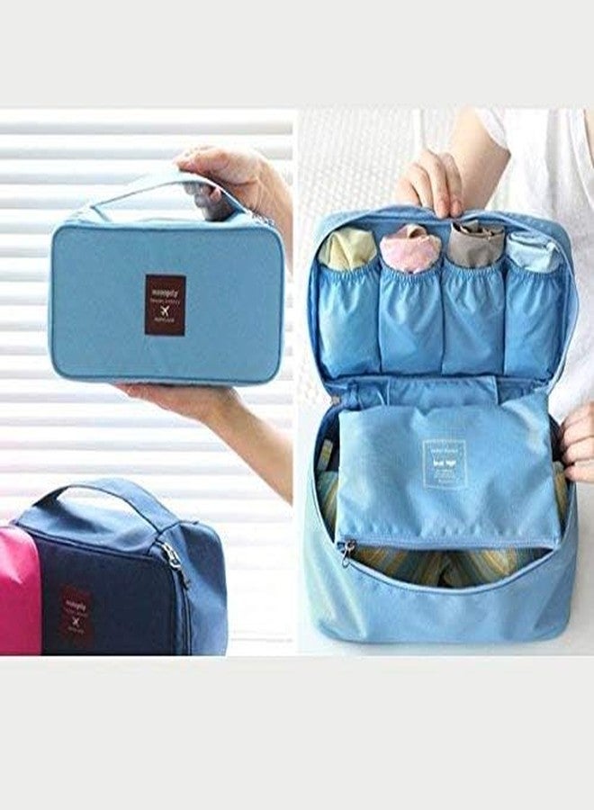 Dhamee 4 Pocket Nylon Garment Bag Travel & Storage Bag Lingerie-Bra-Pouch (Multi Color) - Image 2
